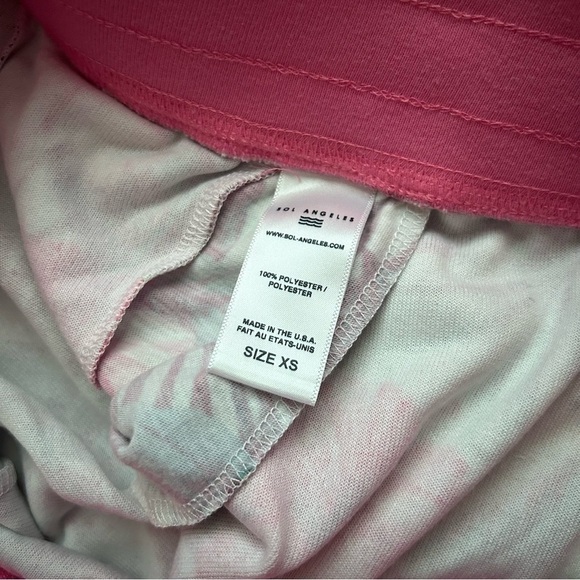 Anthropologie Sol Angeles Pink Floral Print Joggers Sz XS - Picture 7 of 7